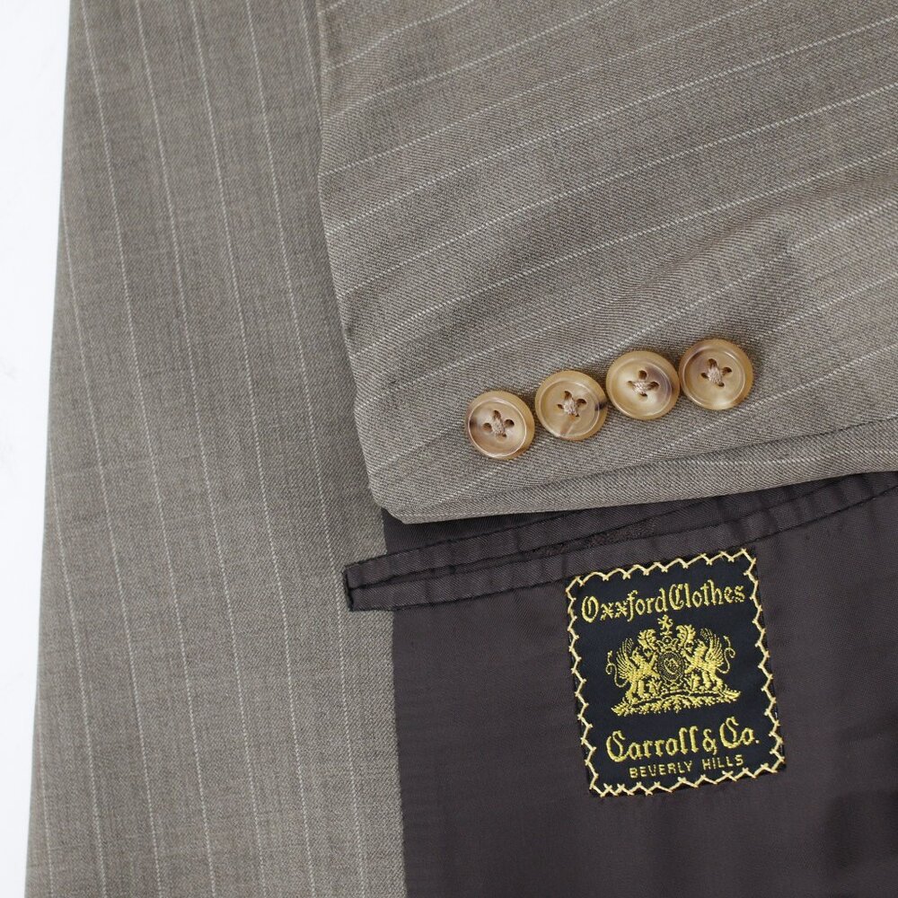 Oxxford Clothes Sport Coat Mens 44/45 Striped Single Breasted Two Button Blazer